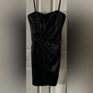 London Style Nights Black Strapless Dress Size 8 With Reinforced Bodice.…